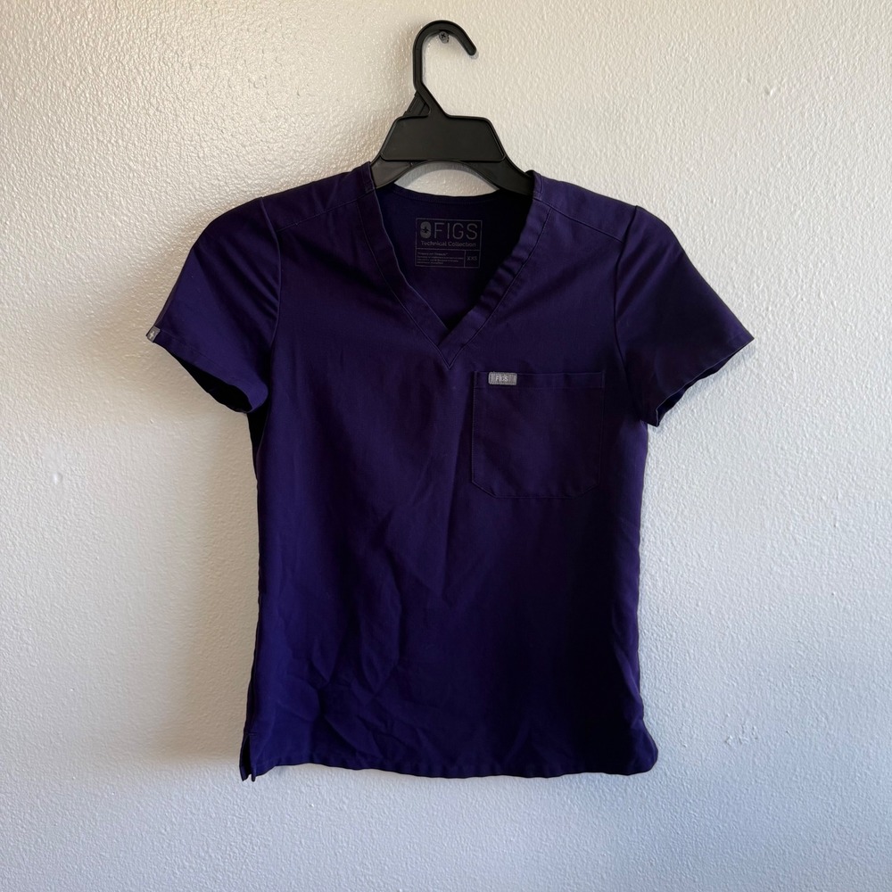 FIGS Technical Collection Size XXS Purple Catarina Scrub Top Nurse Doctor
